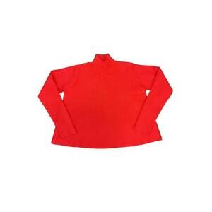 NEW COMPANIA FANTASTICA girl's boxy knit mock neck sweater in red